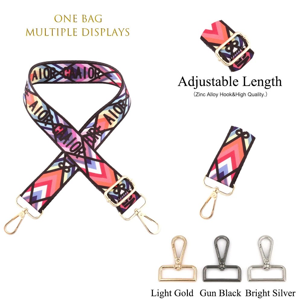

Underarm bag, one-shoulder portable, dual-purpose colorful shoulder strap fabric bag, adjustable contrasting color wide strap