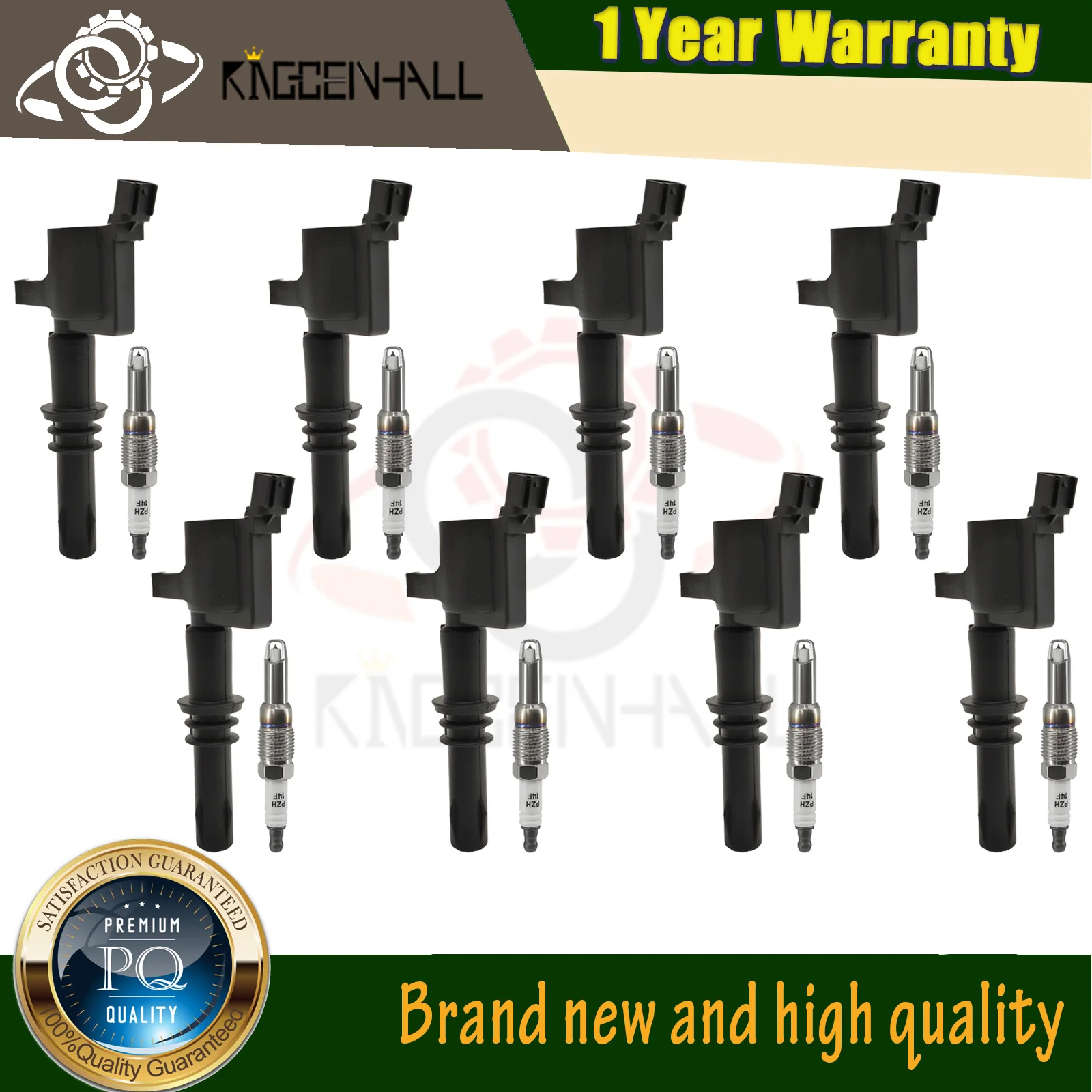 

Car Automotive Parts 8pcs Ignition Coil & Iridium Spark Plug Compatible With Ford Expedition F-150 F-250 F-350 Mustang 4.6L 5.4L