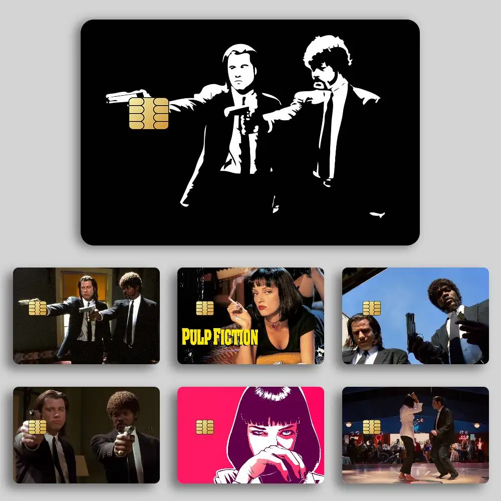 Film P-Pulp F-Fiction Credit Card Skin Stickers for Bank Card Bus Metro Card Sticker Waterproof Gift