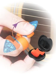 Guitar Picks Holder Finger Cover Folk Acoustic Guitar Auxiliary Artifact Strumming Electric Guitar Non-slip Storage Cover