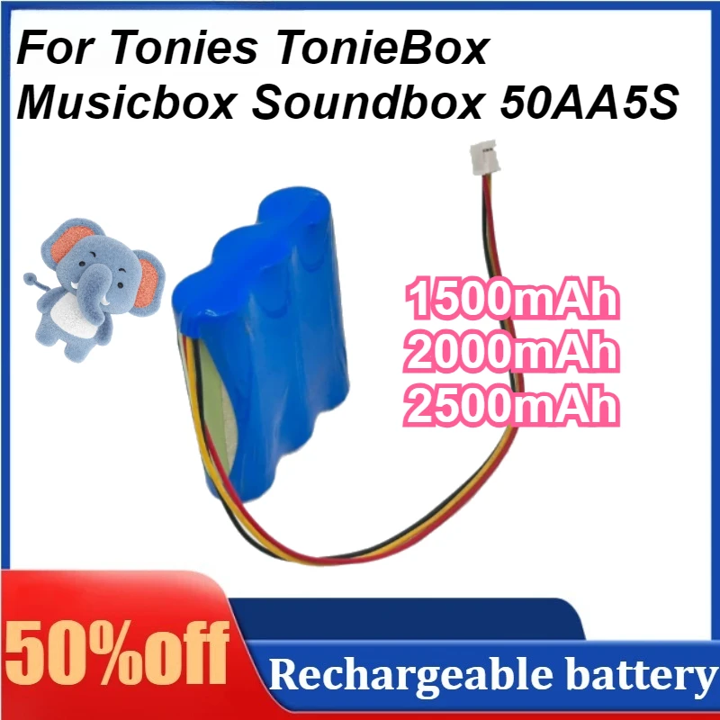 

For Tonies TonieBox Musicbox Soundbox 50AA5S 2500mAh Battery