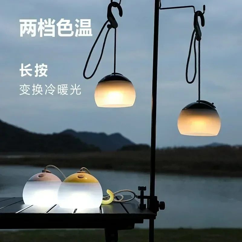 1/2/4PCS Mini Camping Lantern USB Rechargeable Hook Night Light Battery Powered Tent Table Light for Outdoor Emergency Light