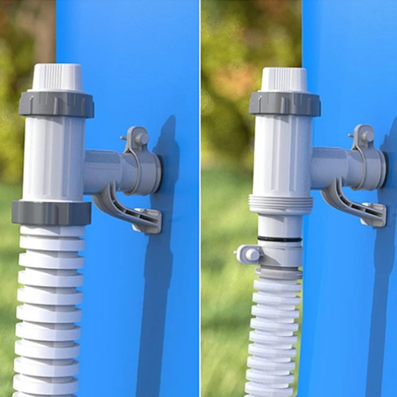 Adaptador de manguera de piscina, piezas de repuesto para piscina, soporte de manguera de piscina y válvula de émbolo para piscina sobre el suelo