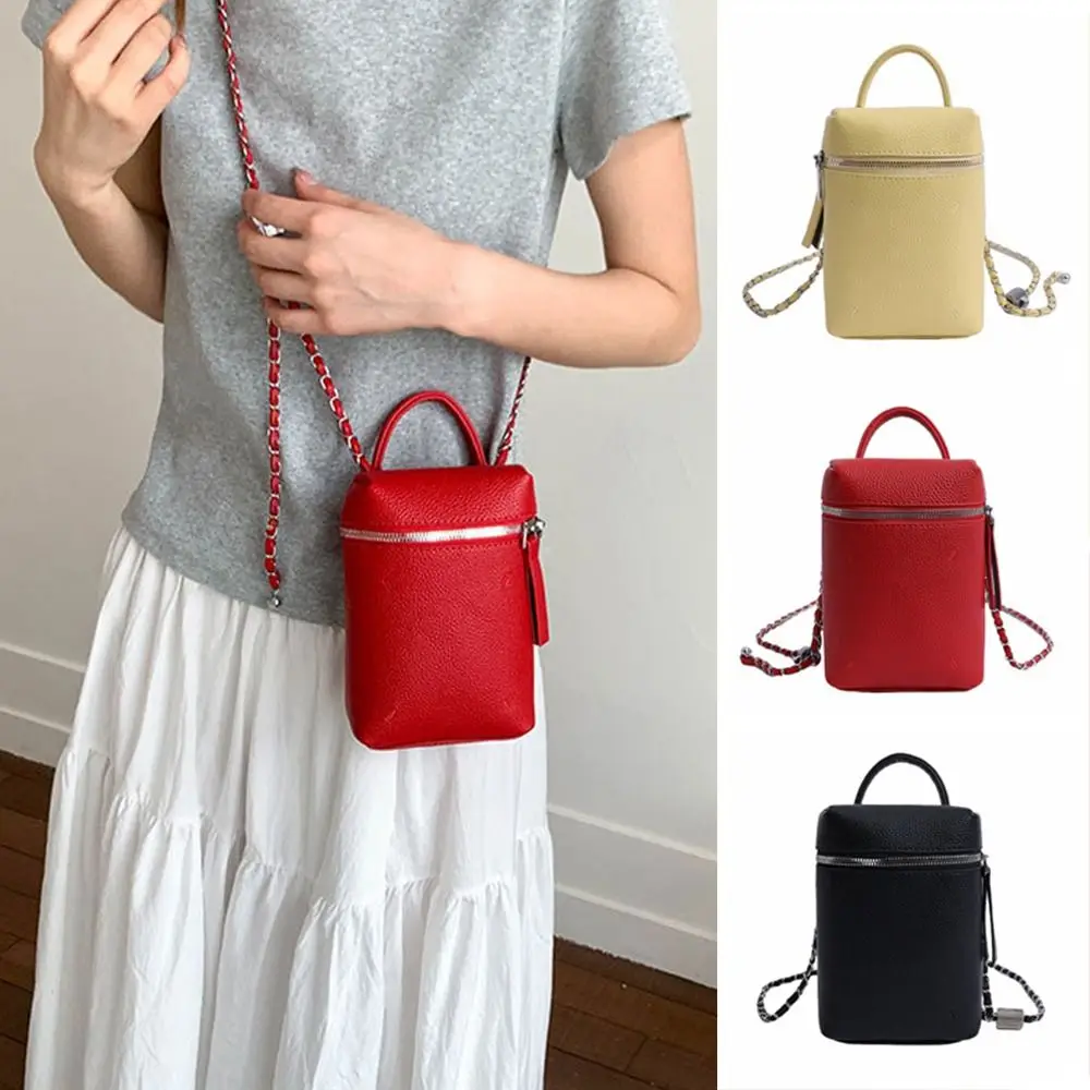 

Fashion Korean Leather Square Bag Small Chain Single Shoulder Bag Solid Color High-grade Women’s Handbag Girls