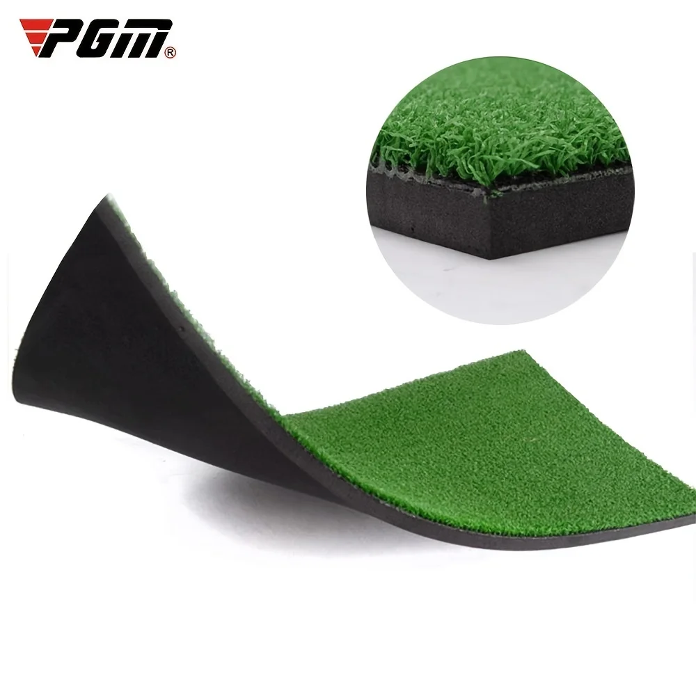 PGM Golf Mat Portable with Rubber Tee Seat Realistic Turf Putter Mat Outdoor Sports Golf Training Turf Mat Indoor Office DJD003