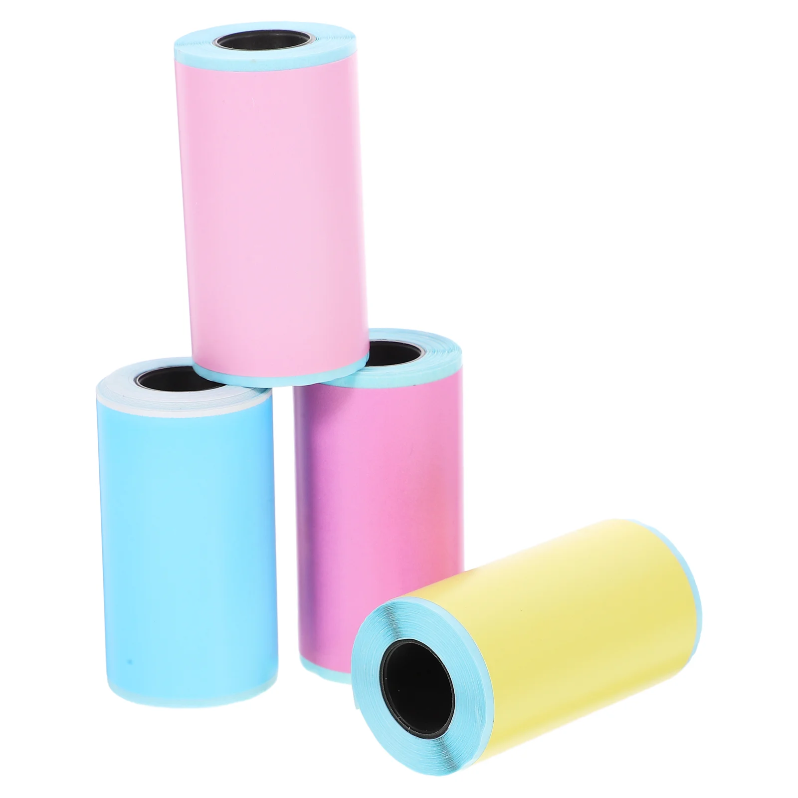 4 Rolls Thermal Paper Self Adhesive Label Labels Printer Mini Photo Nail Stickers for