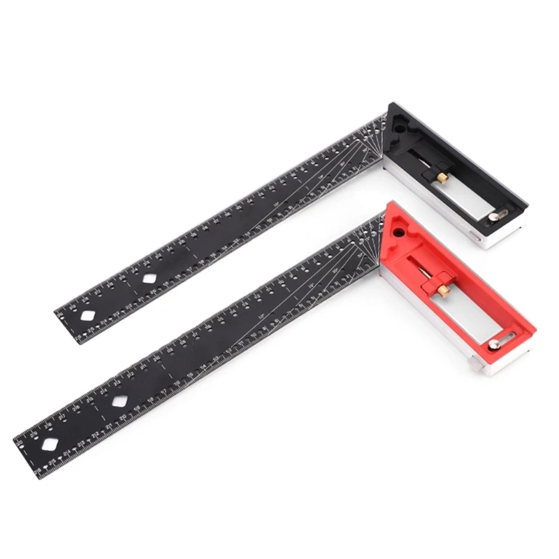 

Measuring Ruler 30-90 Degree Scribing Ruler with Marking Hole Combination Frame Square L Square Dropship