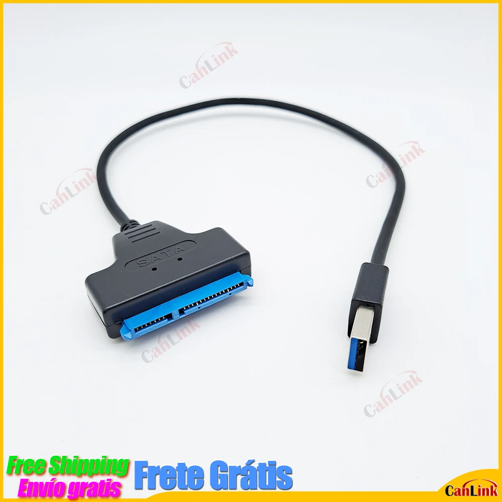 USB 3.0 22cm SATA 3 Cable Sata To USB 3.0 Adapter Up To 6Gbps Support 2.5 Inch External HDD SSD Hard Drive 22 Pin Sata 3 Cable