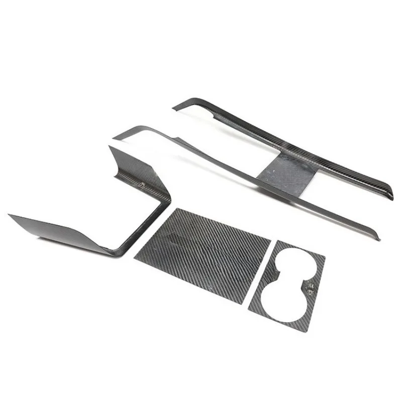 

Dry carbon fiber interior sticker central dashboard storage cover, matte