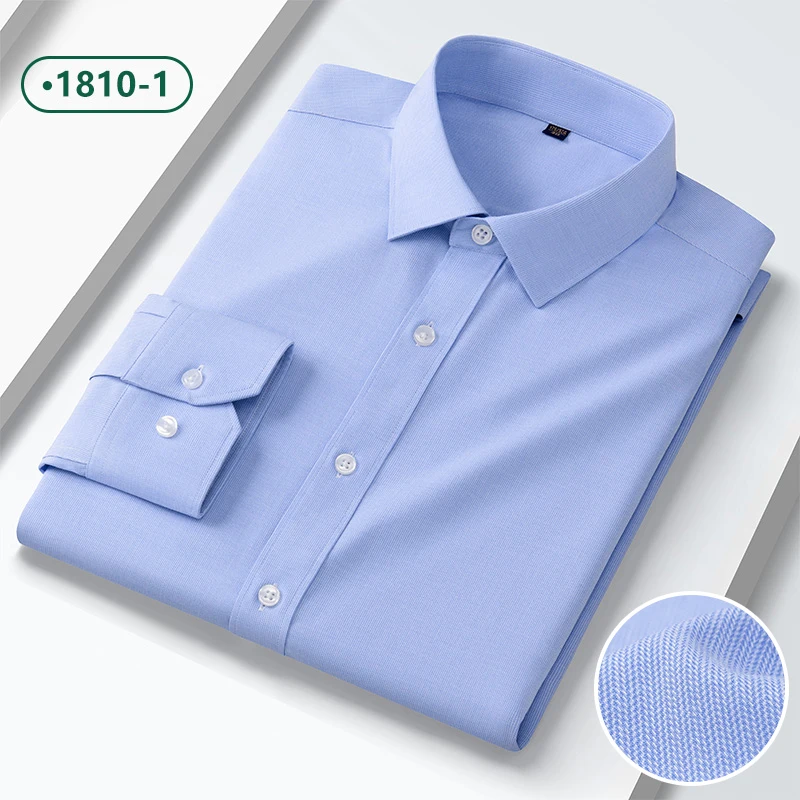 

5XL Bamboo Fiber Solid Color white Shirt Men Long Sleeve Slim Fit 3xl & plain white shirt for men short sleeves Casual Business