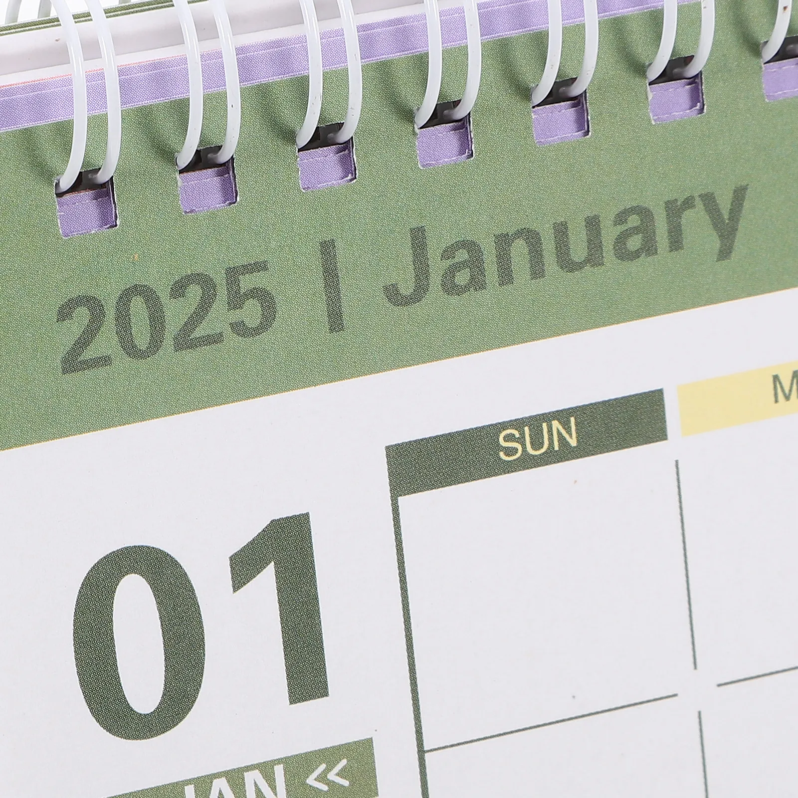 

Thick Paper English Desk Calendar Portable Desktop Organizer 2024-2025 Office Standing Monthly Date Display Minimalist Table