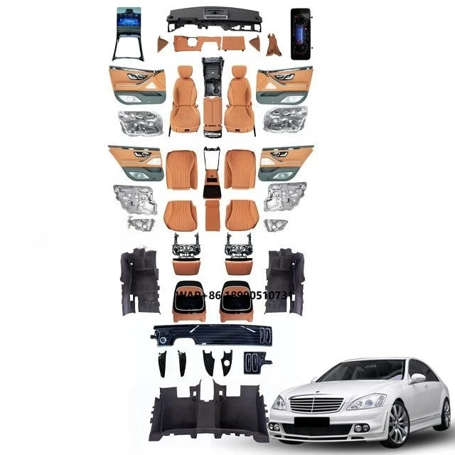 مجموعة ترقية مرسيدس بنز S-Class W221 تعديل وحدة التحكم المركزية الداخلية الفاخرة لتطبيق السيارة ذات الحالة الجديدة W223