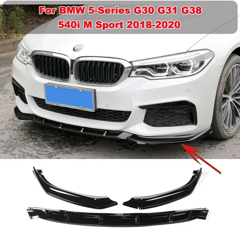 

Front Bumper Lip Spoiler For BMW 5-Series G30 G31 G38 540i M Sport 2018-2020 Splitter Body Kit Deflector Guards Car Accessories