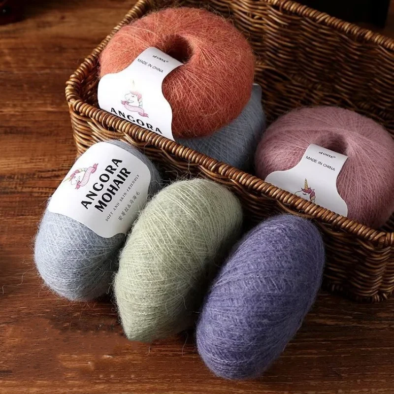 

25g/Ball Mohair Yarn Knitting Yarn Crochet Wool Yarn for Hand-Woven Crochet Knitting Shawl Sweater Socks Common Woolen Threads