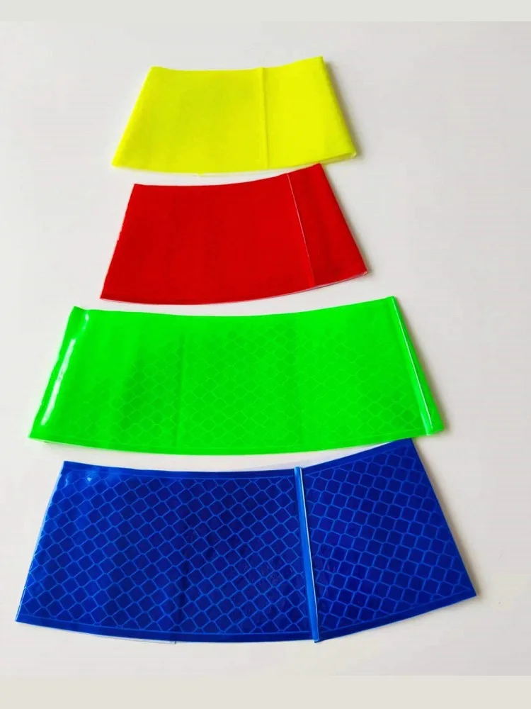 14cm*25cm*20cm High visibility PVC Fluorescent Yellow Reflective Road Cone Sleeve 14cm*20cm*25cm