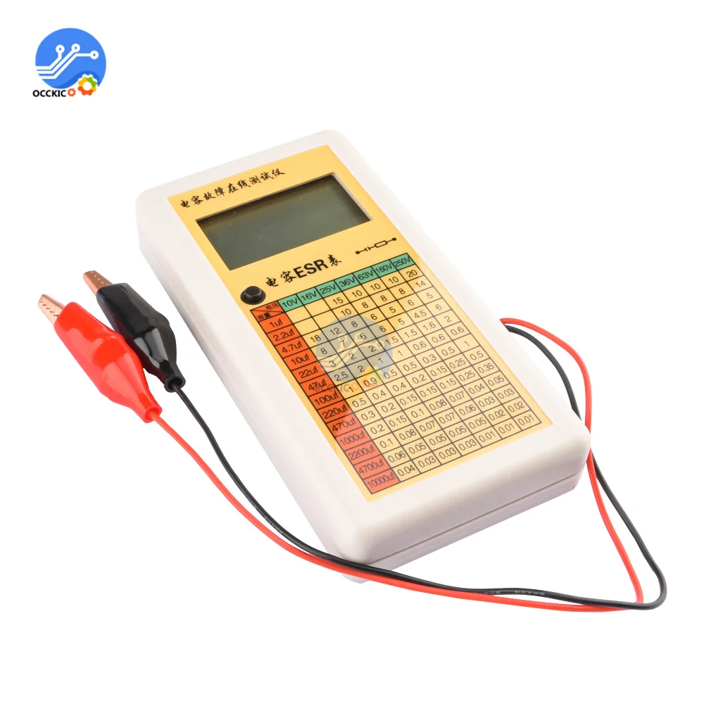 LCD Digital Capacitor ESR Tester Internal Resistance Meter Test In Circuit Capacitance ESR Meter Capacitor Fault Online Tester