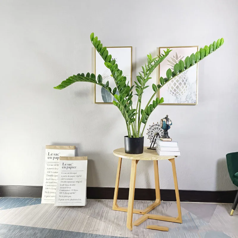 40-70cm Fake Ficus Tree Artificial Money Leaf Plants Plastic Banyan Leaves Real Touch Zamioculcas Plants For Home Shop Decor
