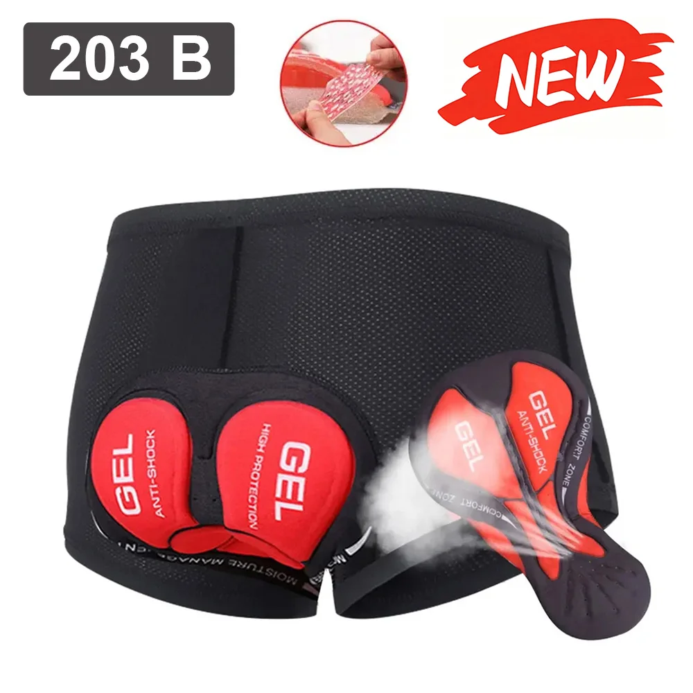 NEWBOLER Atmungsaktive Radfahren Shorts Radfahren Unterwäsche 5D Gel Pad Stoßfest Fahrrad Unterhose MTB Rennrad Unterwäsche Mann Shorts