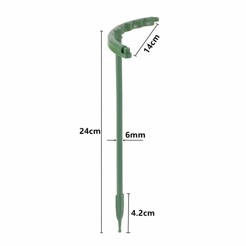 6pcs Set Plastic Plant Support Pile Grow Support Greenhouse Arrangement Plant Support Pile Stand Bonsai Fixed Rod Orchard Garden