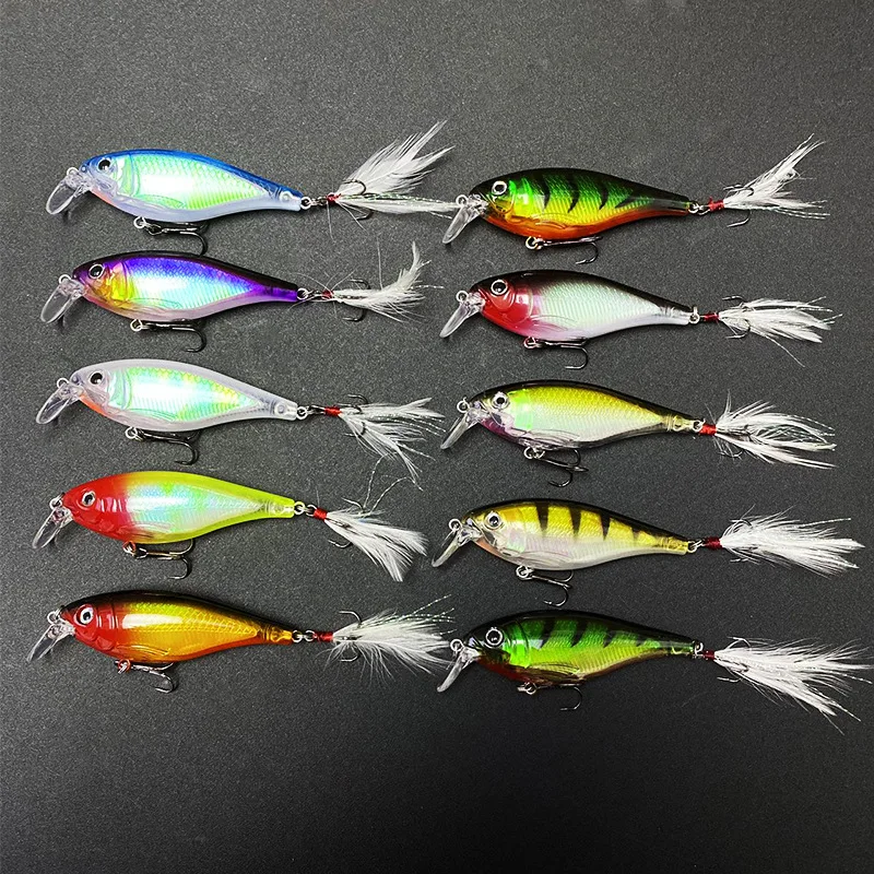 

3pcs 12.3g/8.5cm Black Minnow Trout Fishing Baits Hard Floating Wobbler Crankbait Jerk Bait Artificial Bass Trout Fishing Lure