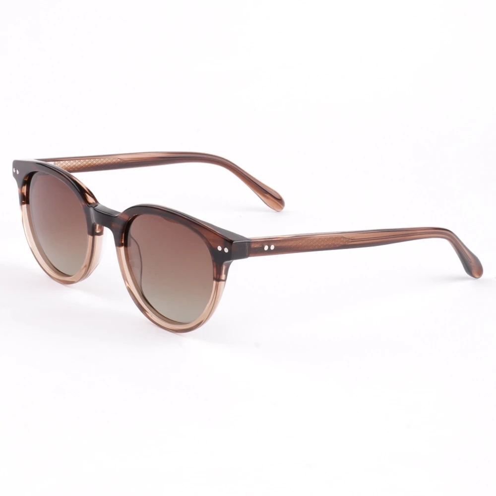 ShinyCoCo Luxe merk ovaal ingelijste modieuze Europese en Amerikaanse retro UV-bestendige bladzonnebril met gepolariseerd licht