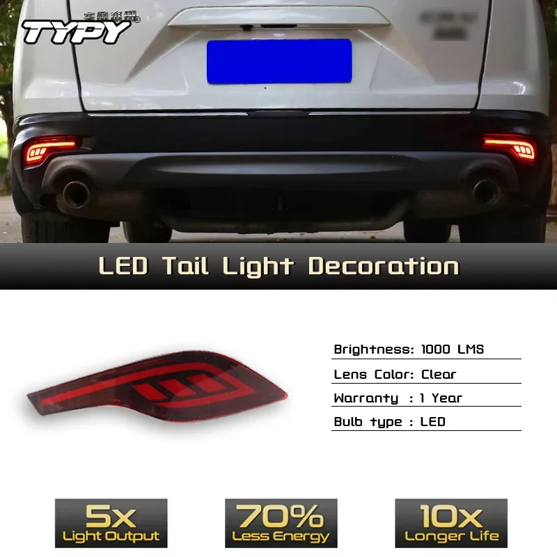 

TYPY Car Rear Bumper Light Assembly For Honda CRV 2017-2019 High Brightness LED Brake Tail Lamp Turn Signal Lamp