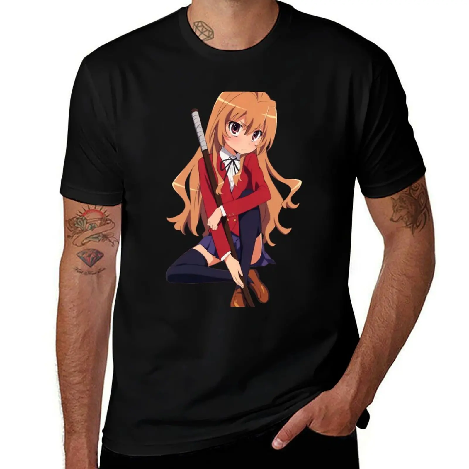 

t-shirt Aisaka tshirt for man plain Taiga - Toradora! black T-Shirt cotton package man