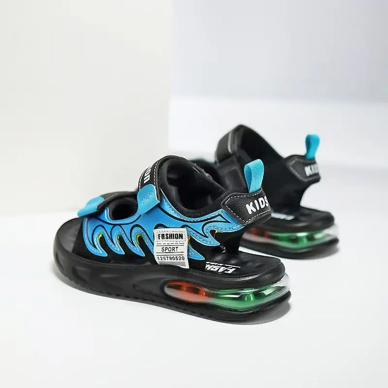 الصبي جديد وسادة هوائية صنادل رياضية غير رسمية الصيف Cuhk الأطفال لينة وحيد عدم الانزلاق المفتوحة تو خفيفة الوزن في الهواء الطلق صنادل شاطئ