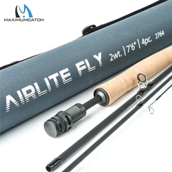 Maximumcatch Top Grade Airlite 7.5ft/10ft Fly Fishing Rod 2WT/3WT Super Light Graphite Carbon Fiber Fly Rod
