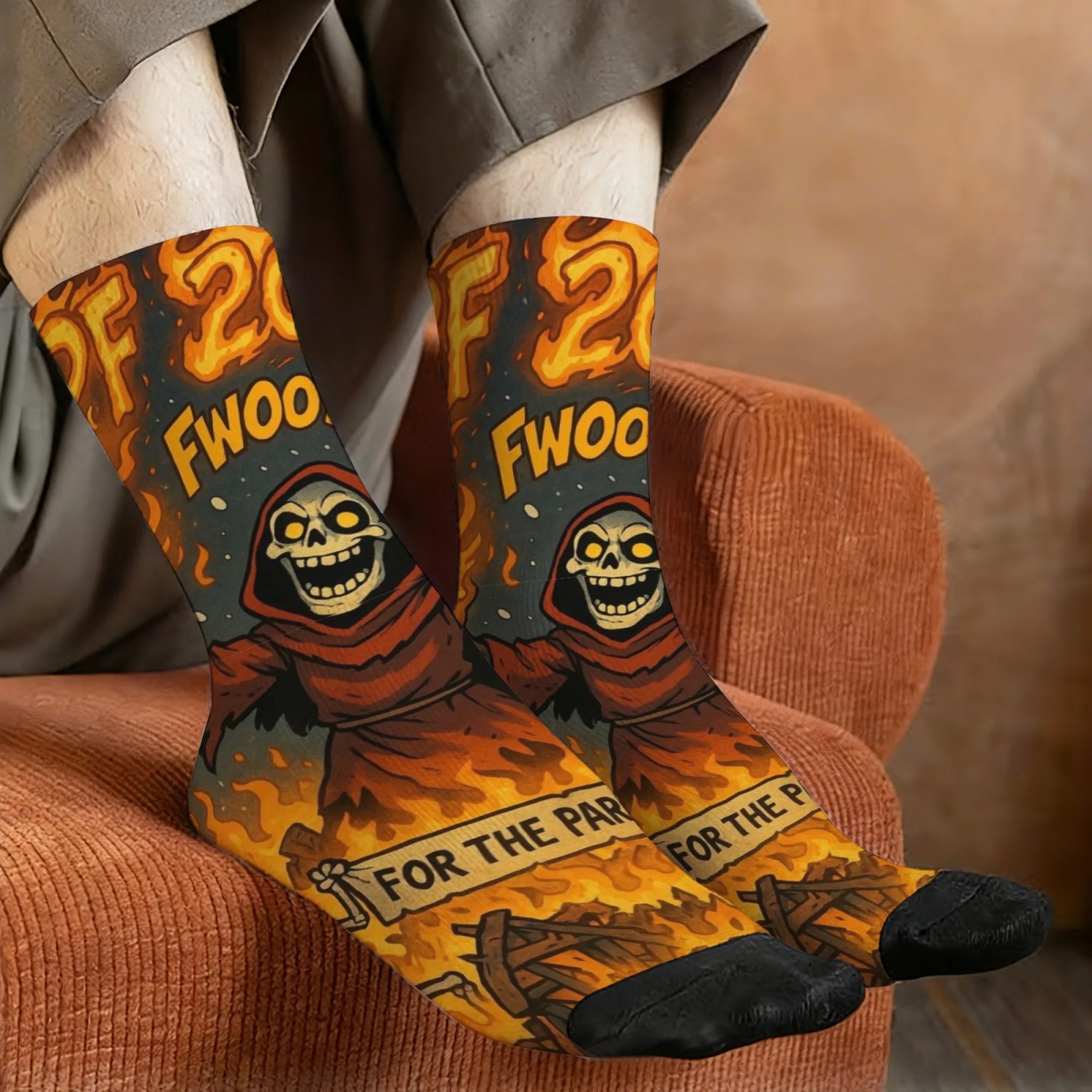 

Носки в стиле Харадзюку с ретро-принтом в виде черепа, апокалиптический стиль, повседневные носки, оригинальные носки с темным панк-принтом для мужчин, необычные подарки для вечеринок