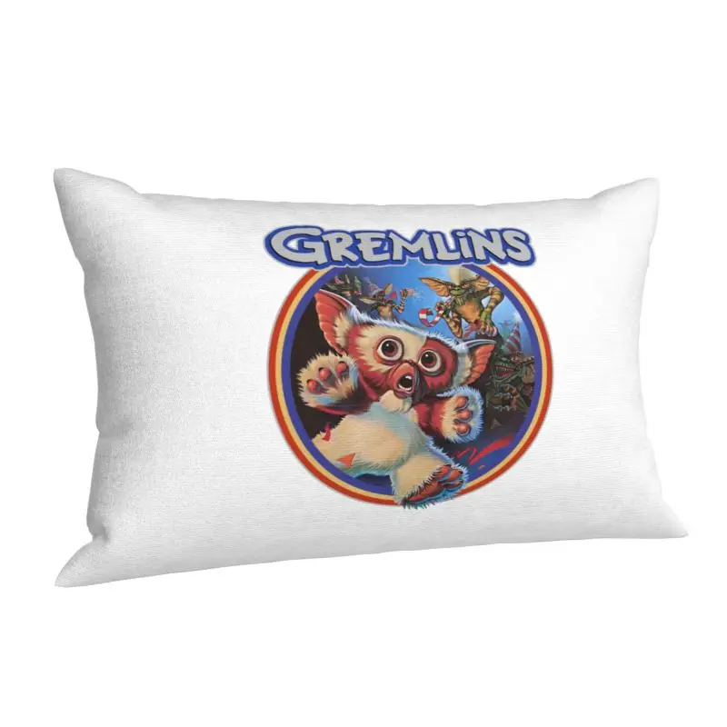 Custom Gremlinse 84 Cushion Covers Polyester Gizmo 80s Movie Mogwai Monster Retro Sci Fi Pillow Case for Bed Sofa Rectangle