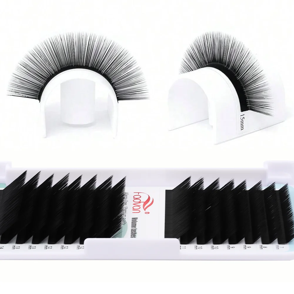 FADVAN Classic Individual Lashes  L/L+/LC/LD/LU Curl  Eyelash Extensions Black 7-15mm Mixed Individual Eyelashes L Shaped Lashes