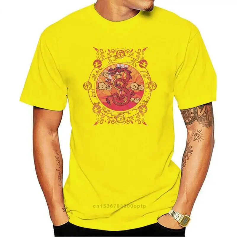 

New Mulan Mushu Stained Glass Mens Graphic T Shirt