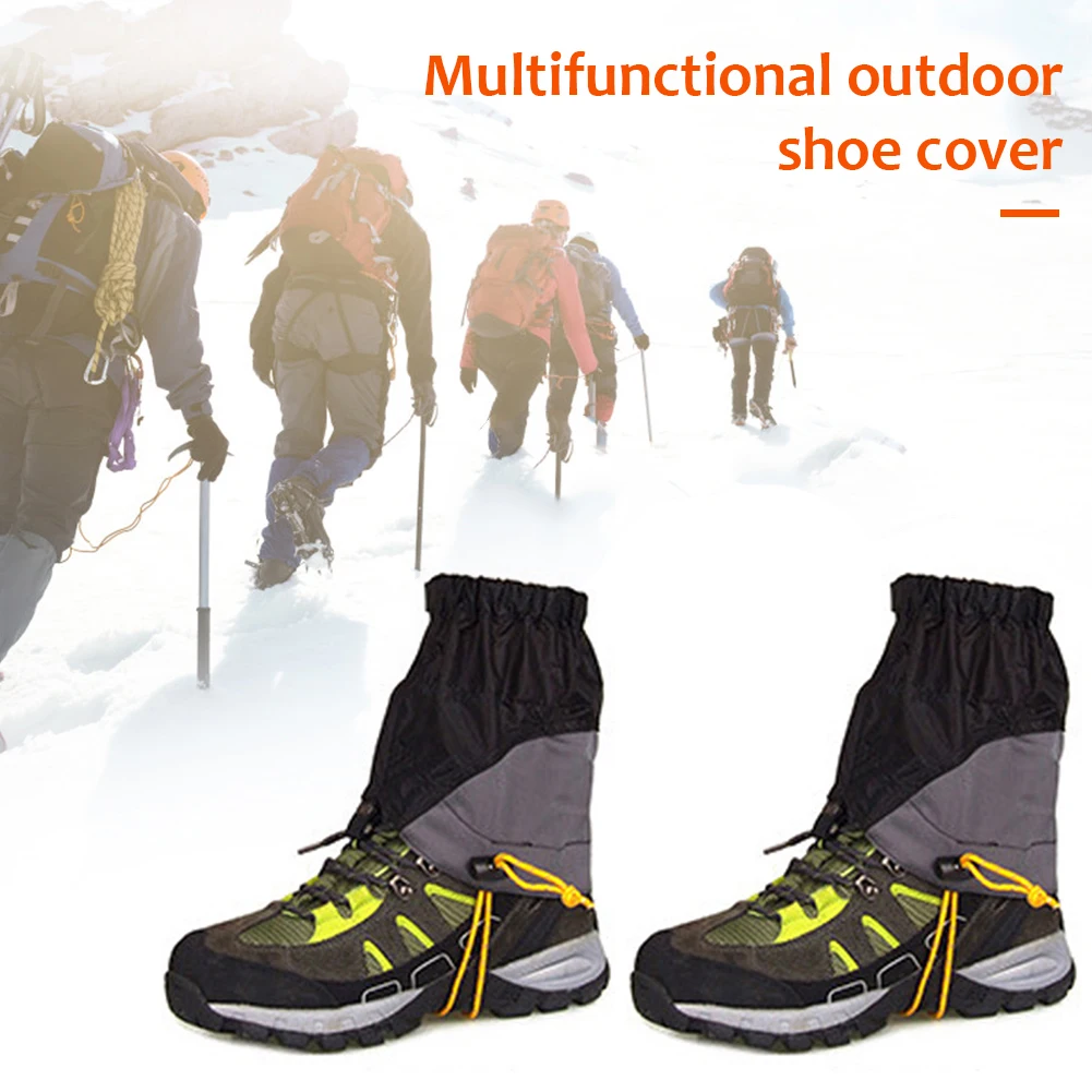 1 Pair Waterproof Snow Leg Gaiters Hiking Boot Legging Shoes Unisex Warmer Shoe Cover for Outdoor Camping Trekking Climbing