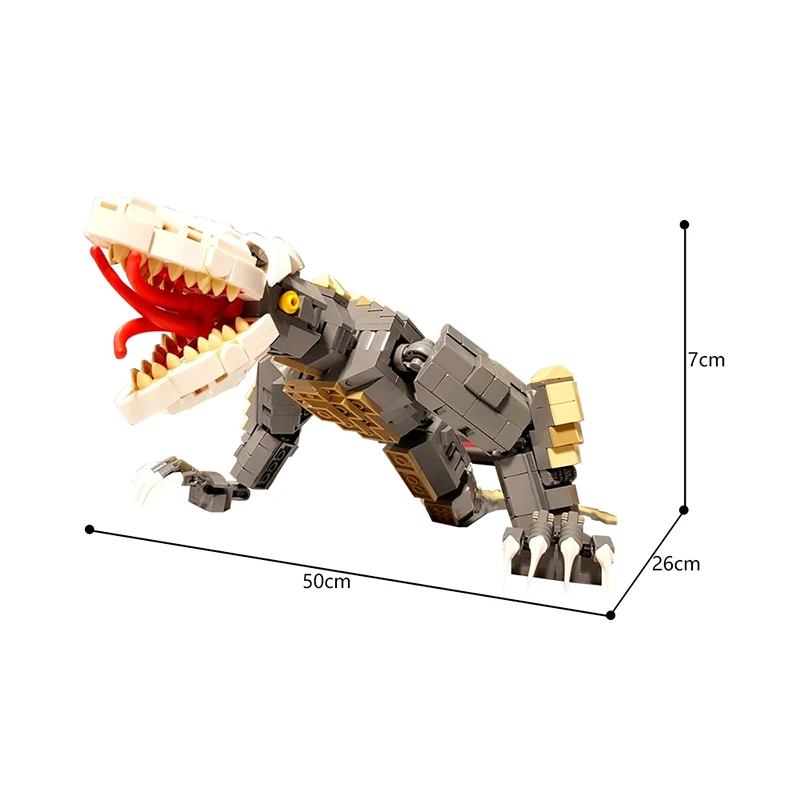 Moc-スカルクローラーのビルディングブロック,クロールモンスターのおもちゃモデル,godzillas,鋳鉄製