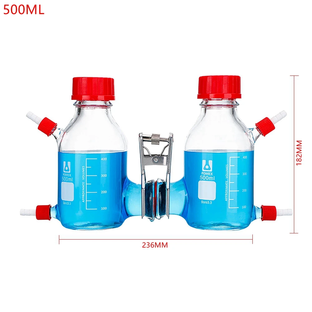 1 szt. 100ML/250ML/500ML MFC mikrobiologiczny reaktor z mikrobiologicznym ogniwem paliwowym skrzynka z ogniwami chemicznymi szczelna szklana komórka