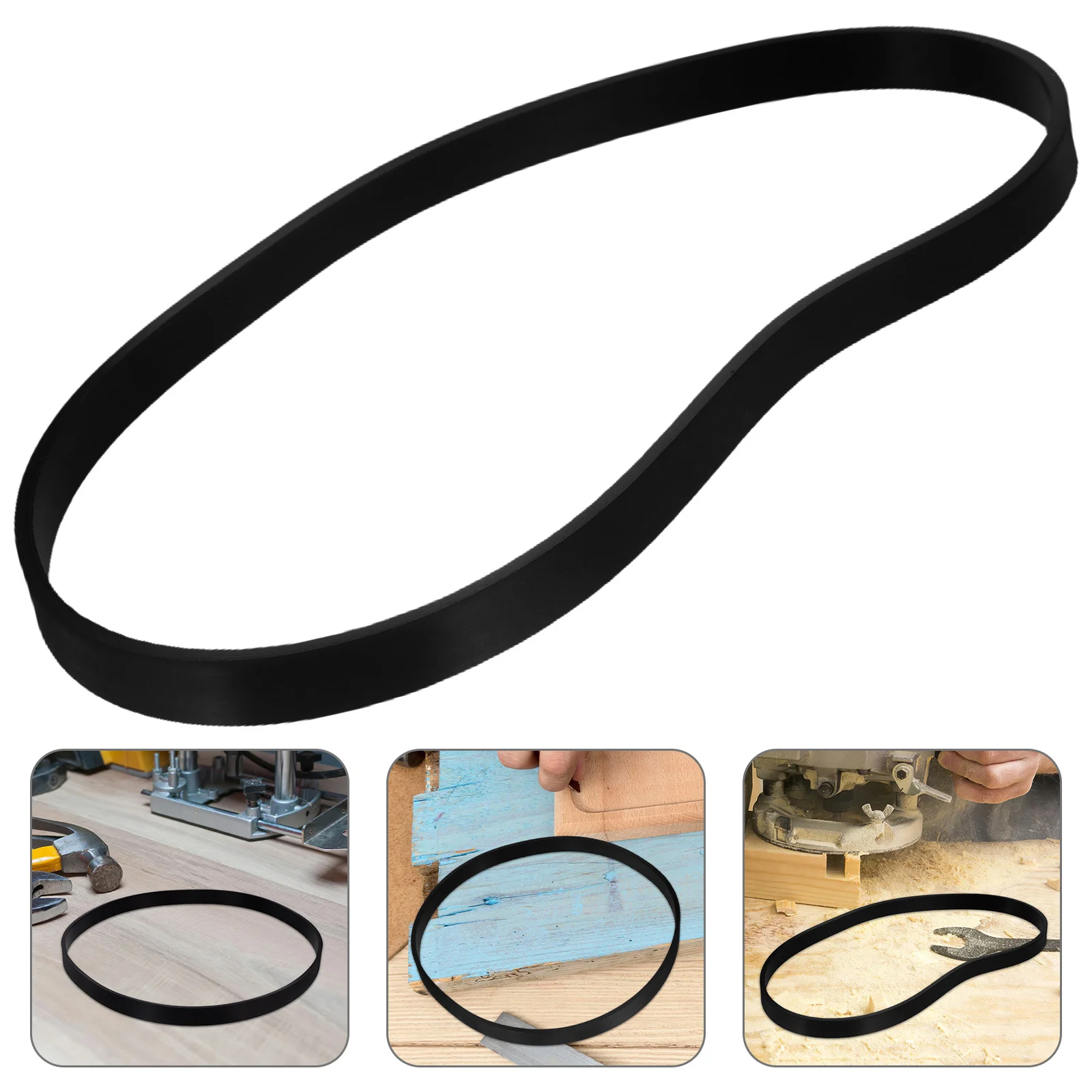 

2Pcs Woodworking Saw Rubber Belt High Efficiency Cutting Noise Reduction Elastic Versatile Precision Cutting Spare Parts