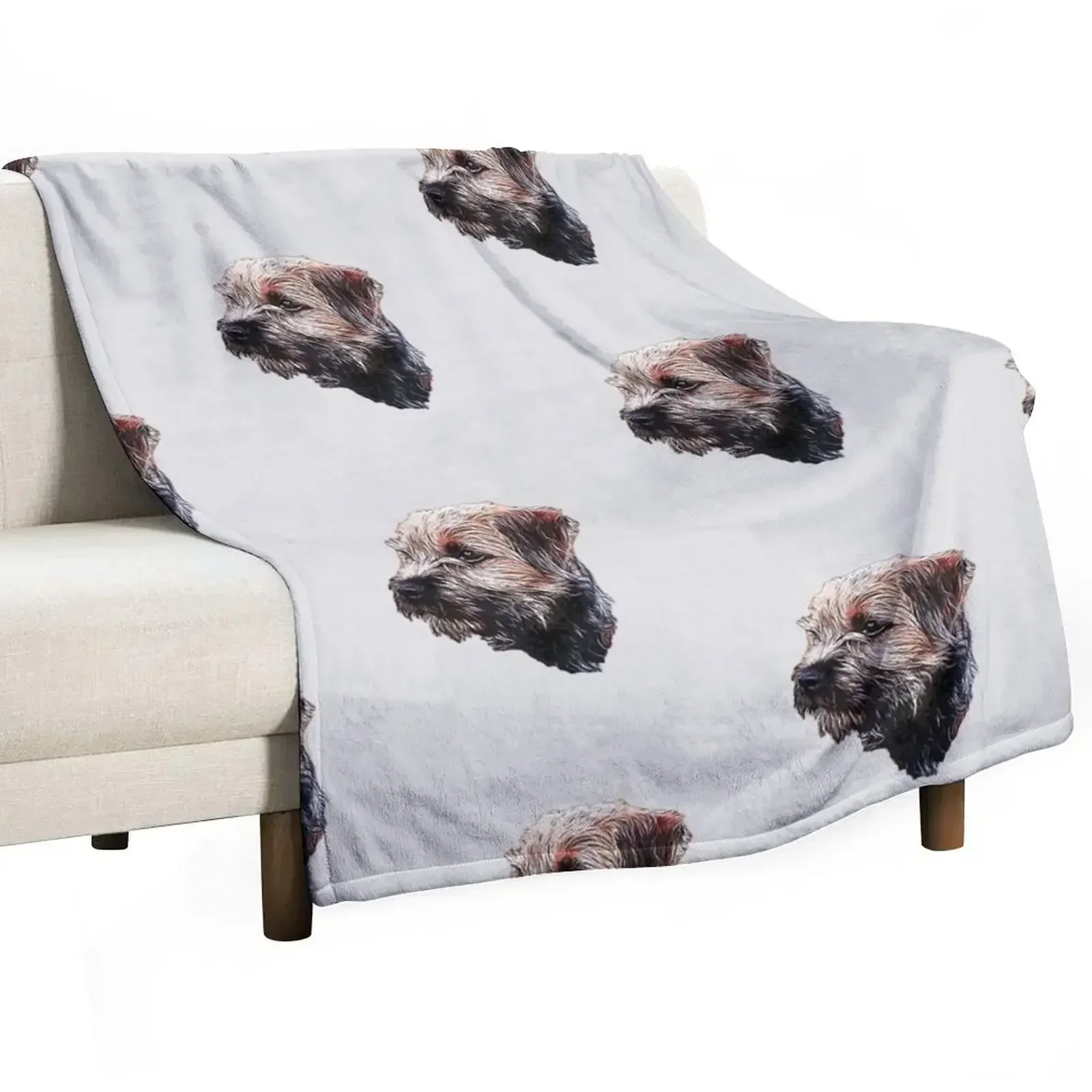 Border Terrier Throw Blanket Warm Comfortable Blanket for Office Napping
