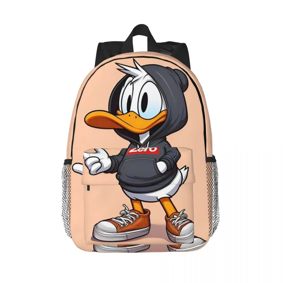 Donald Duck 15-Inch Waterproof Backpack - Lightweight Travel Bag with Multiple Pockets for Organization