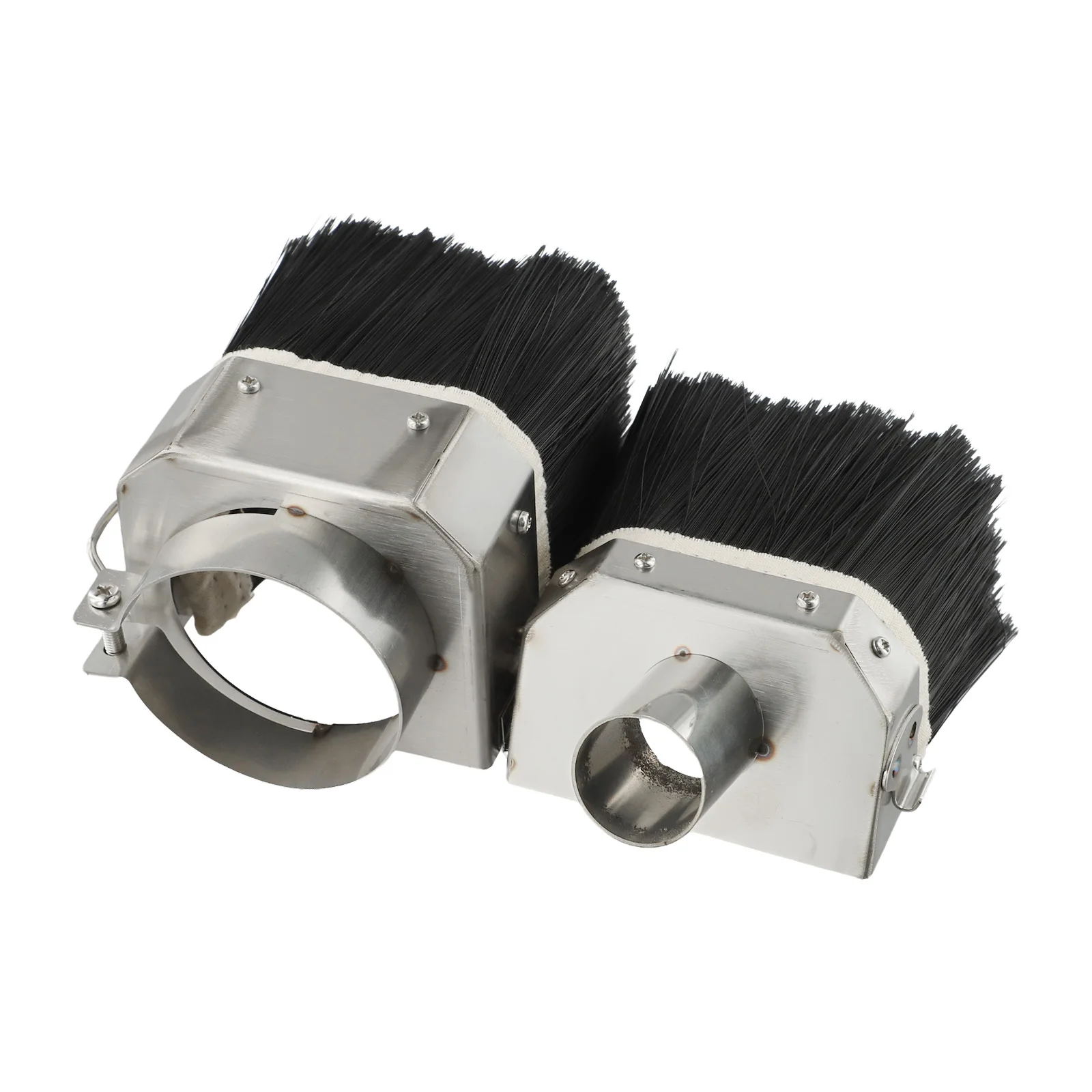 Effective CNC Router Spindle Dust Cover Cleaner Double Door Design for 80mm Engraving Machines Stainless Steel Material