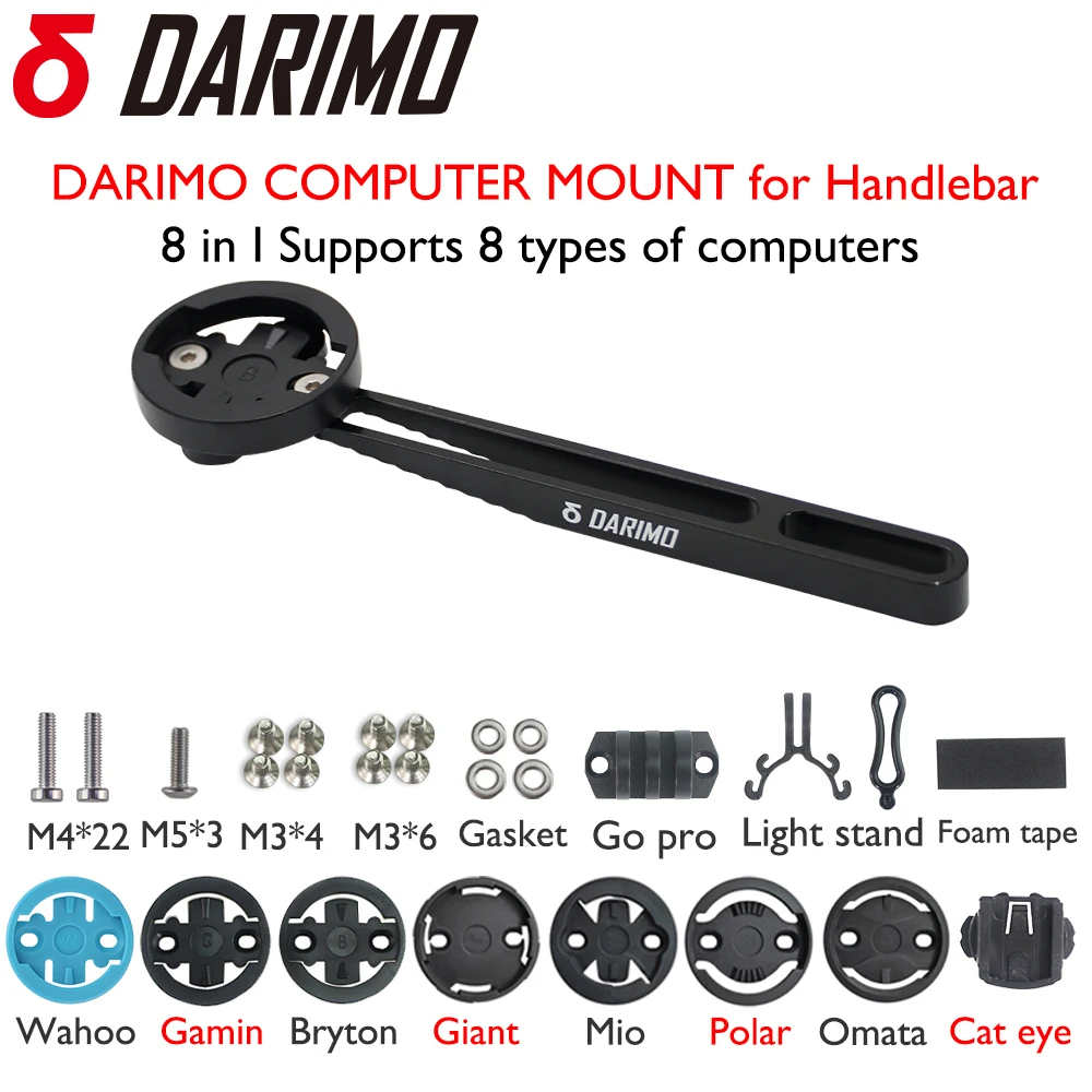 

DARIMO Ultralight 12g CNC Alloy Bike Computer Mount Stand for MTB Road Bike Handlebar Length 130mm GPS Holder