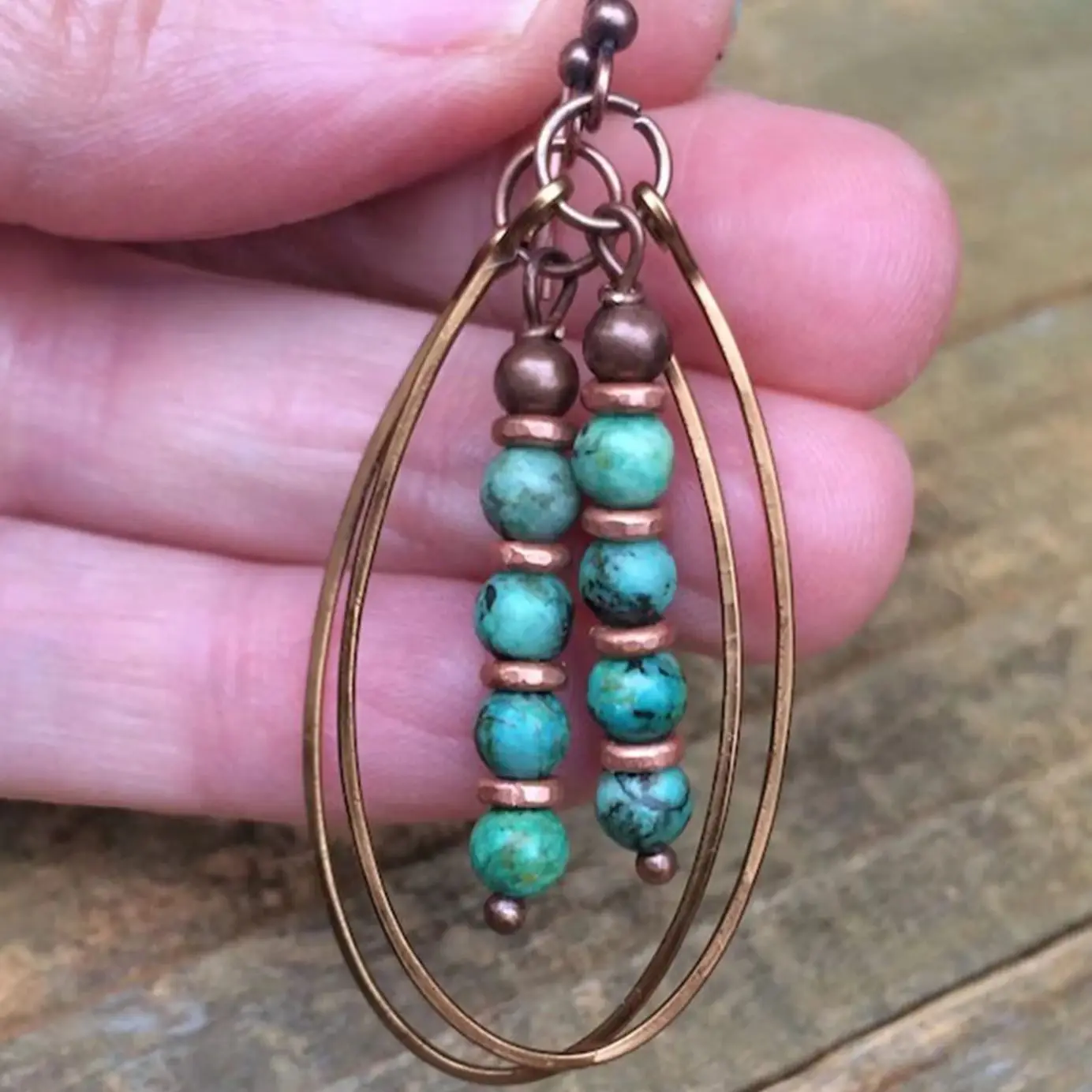 أقراط بيضاوية عتيقة على الطراز العرقي للنساء ، خيط مجوف ، بوهو هندسي ، حجر طبيعي ، معدن ، لون متعدد الألوان ، حفلات ، حفلة موسيقية ، 2 #5