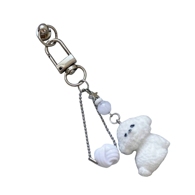 Delightful Dog Phone Charm Alloy Dog Accessory Dog Pendant Key Holder Suitable for Decorating Phones Bags and Key