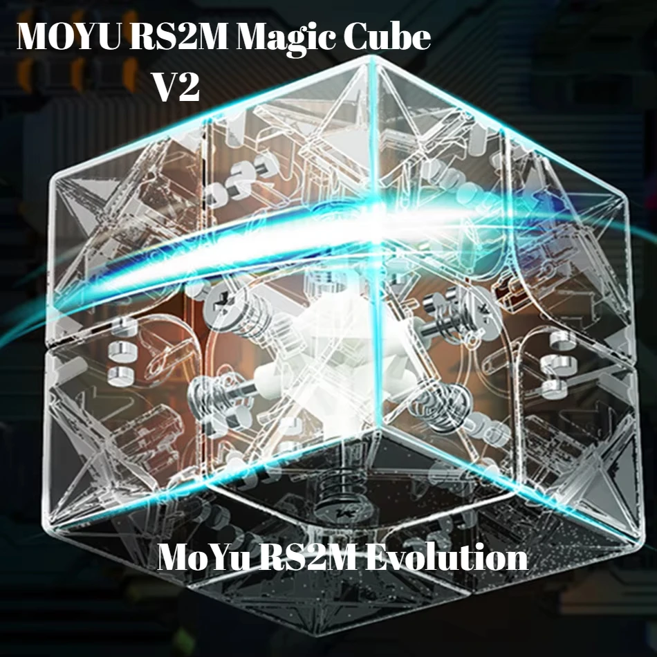 Anycube-プロの教育用マジックキューブ,moyu rs2m v2マジックキューブ,rs2m Evolution v2,磁気速度マジックキューブ,2x2, 2022