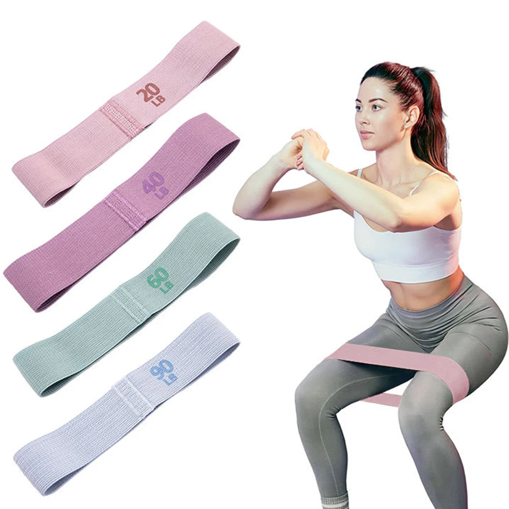 Hip Resistance Bands Thick Fabric Glute Thigh Elastic Bands Anti-Slip Stretch Fitness Strips for Home Gym Yoga Workout Equipment