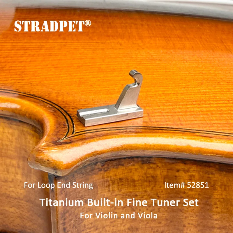 STRADPET violin built-in titanium fine tuner set for LOOP-end string, Violin accessories
