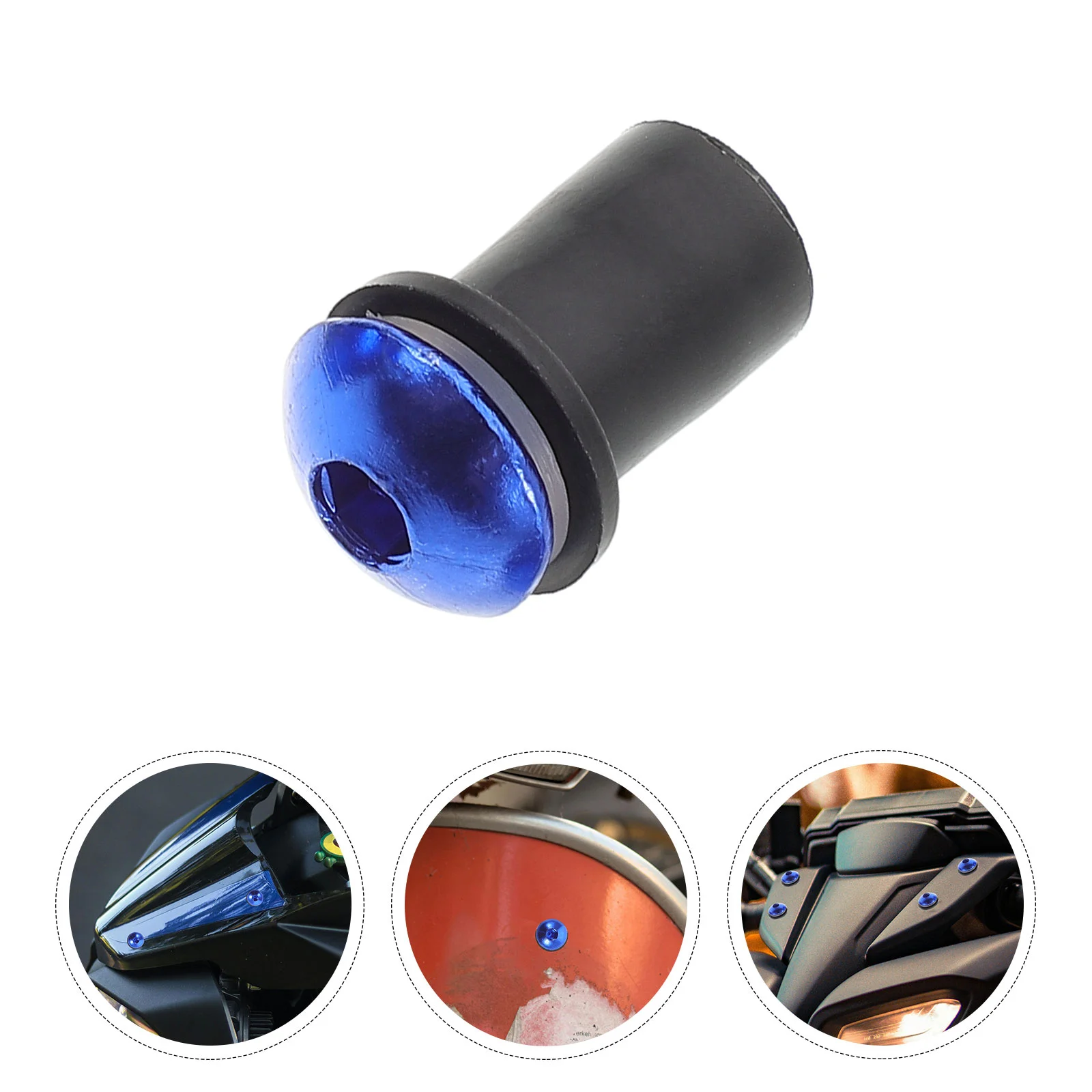 

Car Decor Accessories Motorcycle Screw Aluminum Alloy Fairing Screws Moped Fasteners Blue Rubber