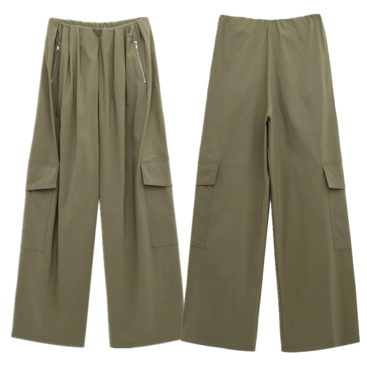 

Dave&Di Minimalist Boyfriend Style Side Pocket Casual Pants High Waisted Harem Pants For Women Cargo Pants Casual Trousers