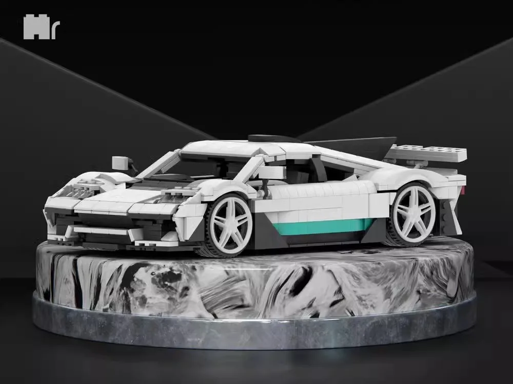 Creatieve MOC Technische Auto Mercedes GTR Benzed Speed Voertuigen Supercar Sets Bouwstenen Speelgoed voor Jongens Kerstcadeaus