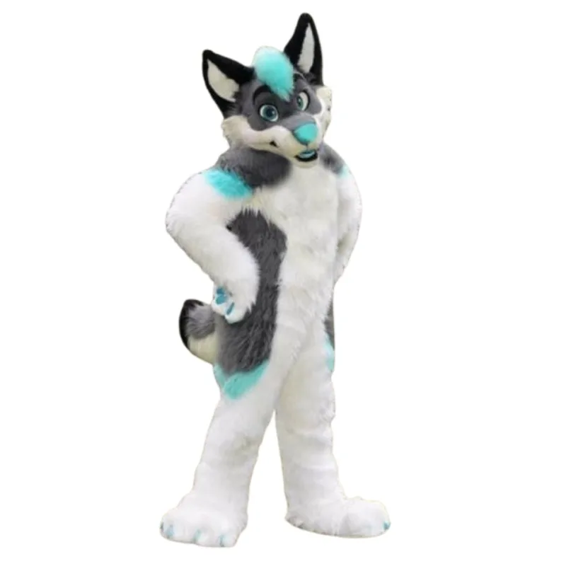 Husky Dog Mascot Costume Fursuit Fox Halloween Cosplay Suit Cartoon Outfits